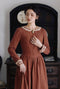 Lace Collar Ramie Vintage Dress