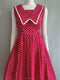 Red Polka Dot Vintage Dress With Pockets