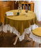 French Velvet Lace Trim Tablecloth