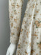 Vintage 100% Cotton Floral Long Sleeve Dress