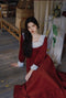 Royalcore Cotton Corduroy Red Dress