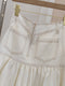 Classic Ivory Denim Top + Skirt 2pcs Set