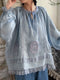 Light Weighted Loose Ramie Blouse