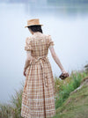 Vintage Plaid Dress With Belt