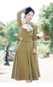 Bow Coat+Suit Skirt 2pcs Set