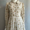 Vintage 100% Cotton Floral Long Sleeve Dress