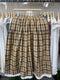 Lace Hem Plaid Skirt