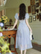 Fairy Puffy Sleeve Belted Dress