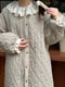 Lace Collar Quilted Coat