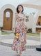 2 Way Colorful Painting Print Dress