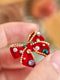 Christmas Tree Bow Earrings