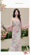 Painting Print Slip Dress + Cardigan 2pcs Set (Copy)