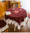 French Velvet Lace Trim Tablecloth