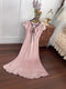 Pink Polka Dot Satin Dress