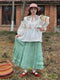 Cottagecore Floral Embroidered Shirt