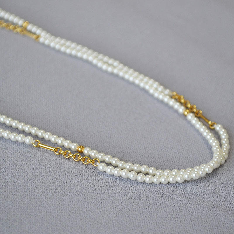 Multi-Strand Faux Pearl Necklace main image 0