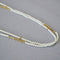 Double Strand Faux Pearl Necklace