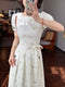 Plants Print Cottagecore Dress