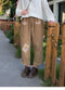 Cute Hobbitcore Corduroy Crop Pants