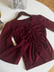 Long Sleeve Slim Fit Drawstring Shirt