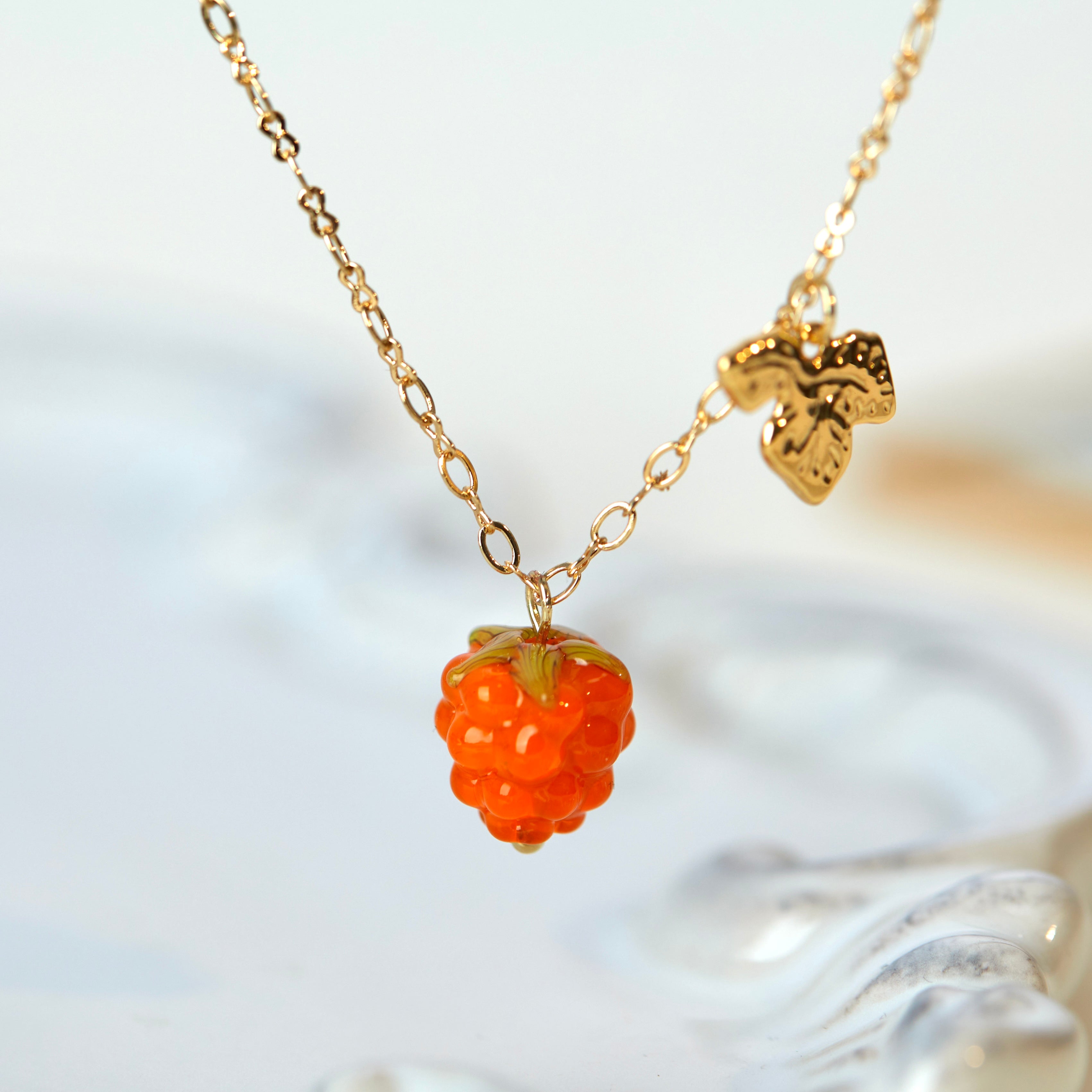 Cottage Core Raspberry Cute Raspberry Necklace– The Cottagecore