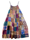 Plaid Patchwork Slip Dress