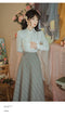 Vintage Blouse + Plaid Vest & Skirt