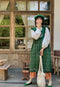 Cute Flared Sleeves Corduroy Pinafore Dress