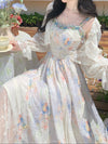 Monet Vibe Slip Dress + Ruffled Cardigan