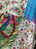 Long Sleeved Floral Print Patchwork Dress