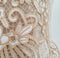 Beige Embroidered Pleated Dress