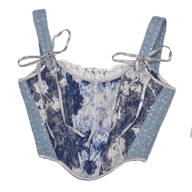 BEADED TRIM BUSTIER main image 0