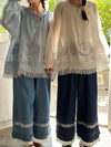 Light Weighted Loose Ramie Blouse
