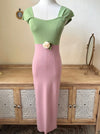 Romantic Knitted Dress With Brooches