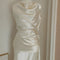 Satin Backless Maxi Evening Dress