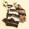 Lace Collar Striped Cardigan