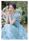 Royalcore Princess Puffy Sleeve Ruffled Dress