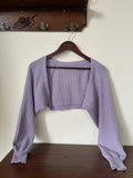 Cottagecore Fairy Beaded Lavender Dress + Knitted Cardigan