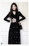 Romantic Floral Velvet Dress