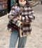 Academia Fleece Lined Plaid Coat