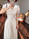 Quality White Embroidered Dress