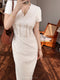 Pure Cotton Lace Embroidered Dress