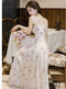 Romantic Floral Dress + Cardigan 2pcs Set