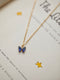 Butterfly Blue Zircon Necklace