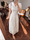 Quality White Embroidered Dress
