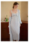 Lace Satin Built In Bra Nightgown 2pcs Set