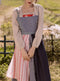 Cinderella Patchwork Cotton Linen Dress