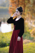 Red Black Victorian Dress The Cottagecore Red Black Victorian Dress The Cottagecore