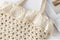 Crocheted Lace Trim Shoulder Bag