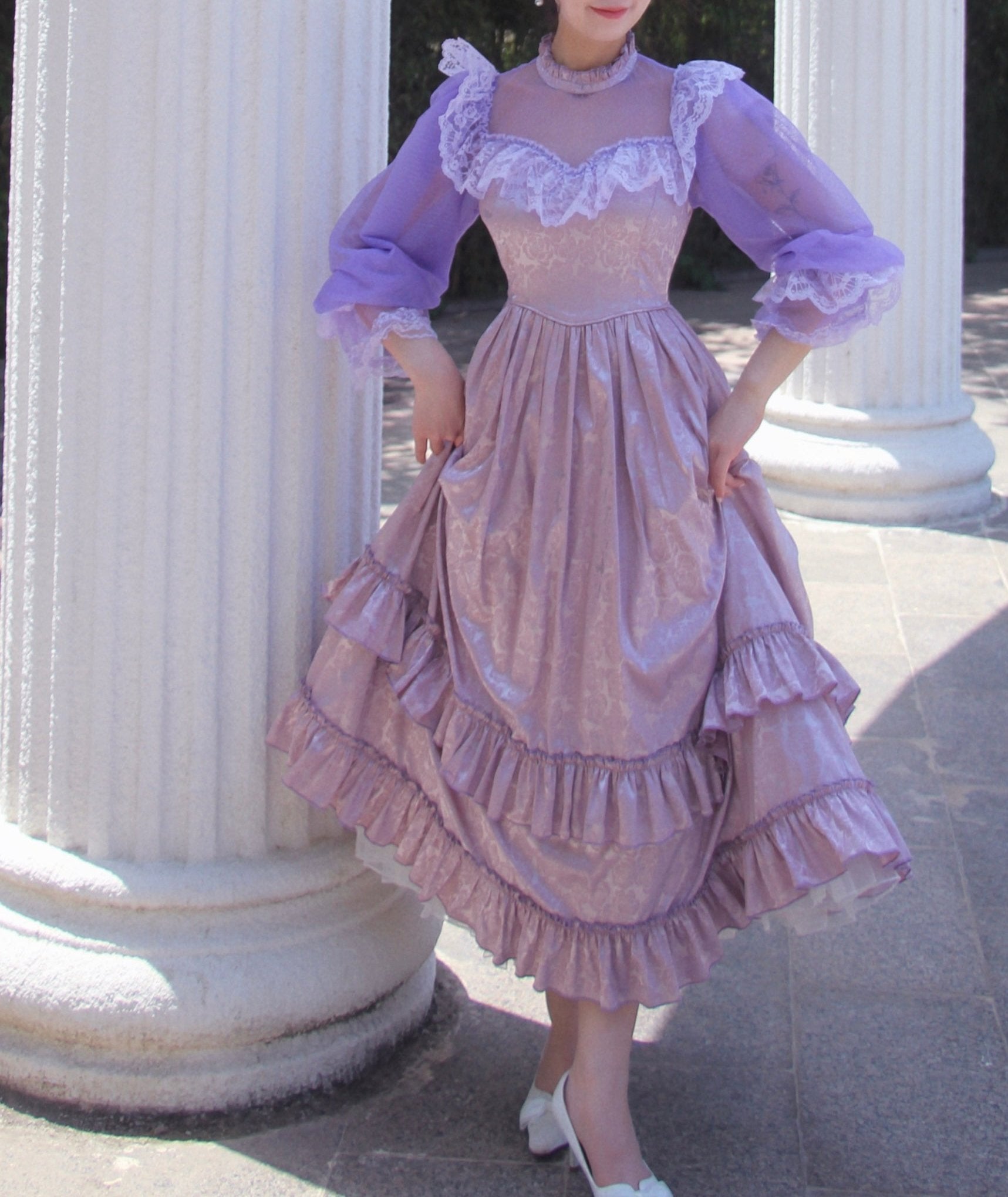 Thick Cotton Lace Trim Vintage Dress main image 1
